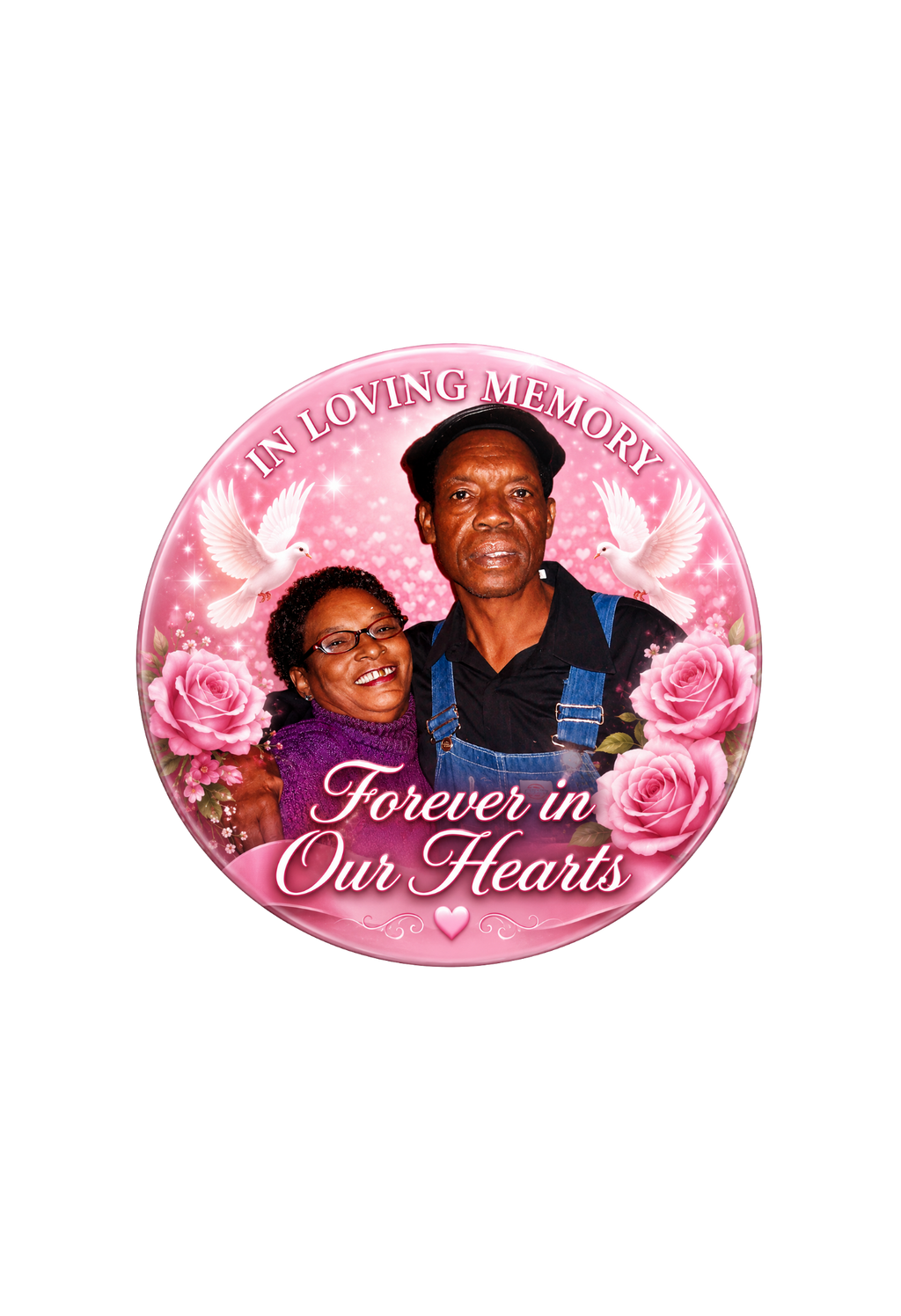 Memorial Button(Bulk Order)Harold and Eula
