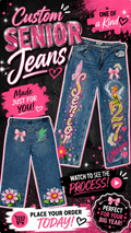 Custom Senior Jeans 2027 | Personalized Class of 2027 Denim