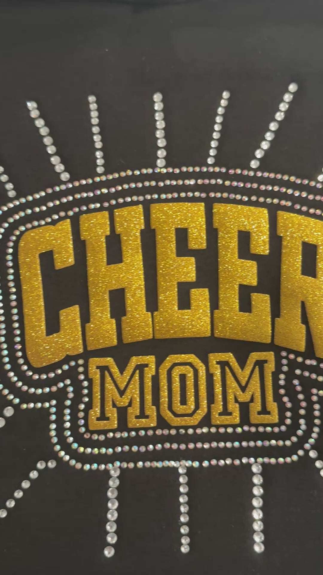 Custom Rhinestone sweatshirt with puff vinyl